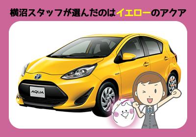 横沼スタッフの選んだイエローのアクア